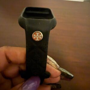 Tory Burch Black Silicone Watch Strap